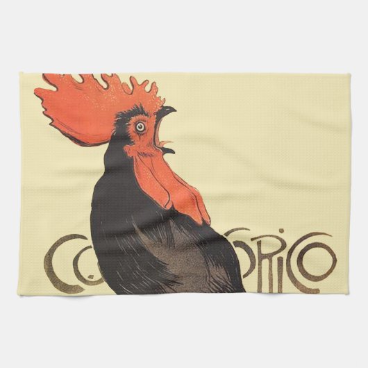 Rooster Steinlen Cocorico French Art Theedoek (Horizontaal)