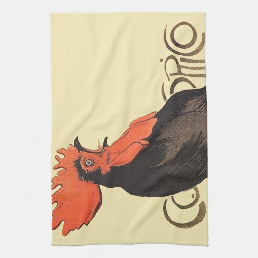 Rooster Steinlen Cocorico French Art Theedoek (Verticaal)