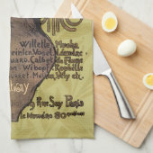 Rooster Steinlen Cocorico French Art Theedoek (Quarter Fold)