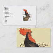 Rooster Steinlen Cocorico French Art Visitekaartje (Voorkant / Achterkant)