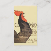 Rooster Steinlen Cocorico French Art Visitekaartje (Achterkant)