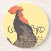 Rooster Steinlen Cocorico French Art Zandsteen Onderzetter (Voorkant)