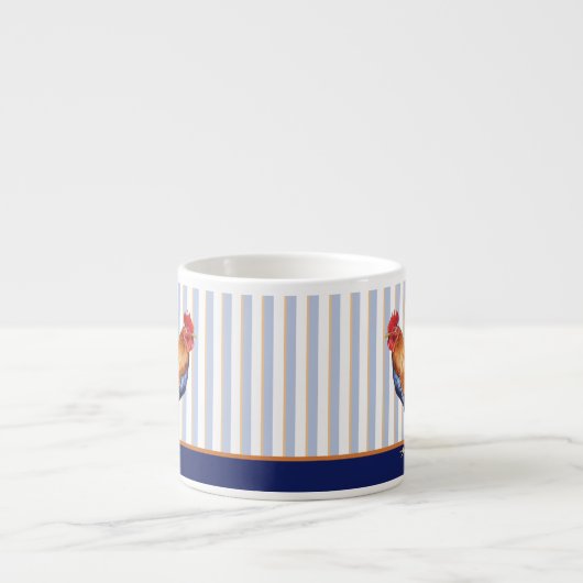 Rooster strepen Espresso Mok (Voorkant)