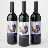Rooster strepen Etiket fles (Flessen)