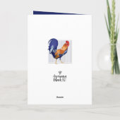 Rooster Stripes Birthday Kaart (Achterkant)