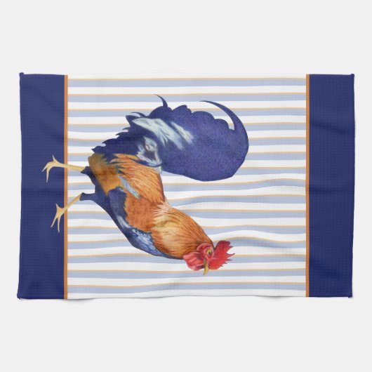Rooster stripes Kitchen Towel Theedoek (Horizontaal)