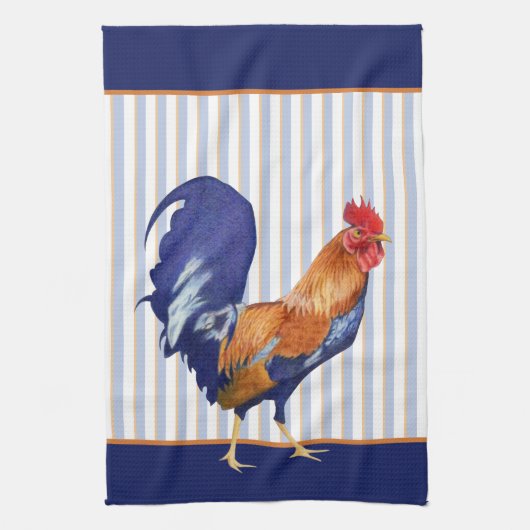 Rooster stripes Kitchen Towel Theedoek (Verticaal)