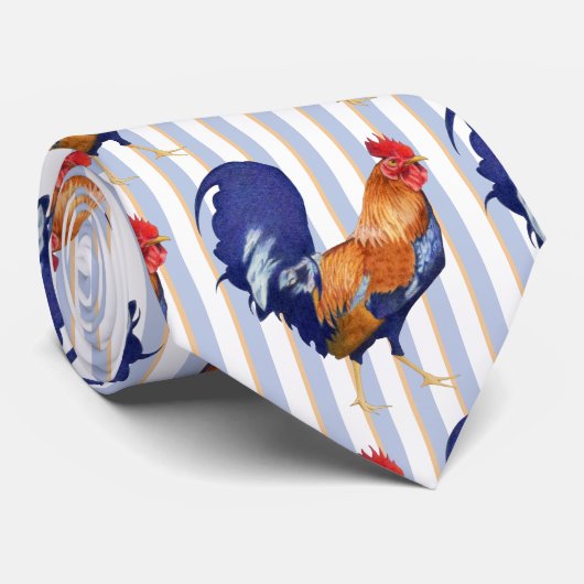 Rooster Stripes Stropdas (Opgerold)