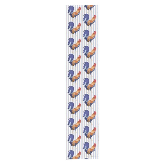 Rooster Stripes Table Runner Korte Tafelloper (Voorkant)