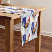 Rooster Stripes Table Runner Korte Tafelloper (Voorbeeld)