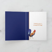 Rooster stripper Happy Birthday Card Kaart (Binnen)