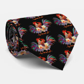 ROOSTER STROPDAS door SHARON SHARPE (Opgerold)