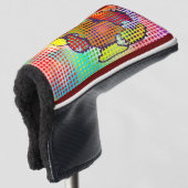 Rooster stropdas droog golfheadcover (3/4 voorkant)