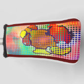 Rooster stropdas droog golfheadcover (Voorkant)