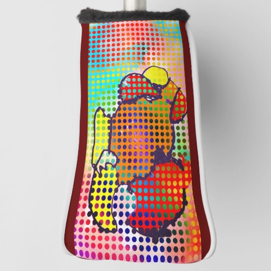 Rooster stropdas droog golfheadcover (Draai 90)