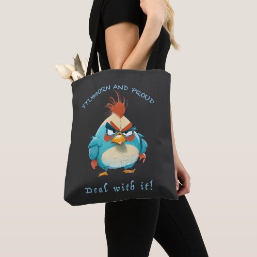 Rooster Stubborn Deal Met Het Schattig Schattig Gr Tote Bag (Dichtbij)