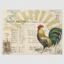 Rooster Sunrise Ephemera ontkoppeling Tissue
