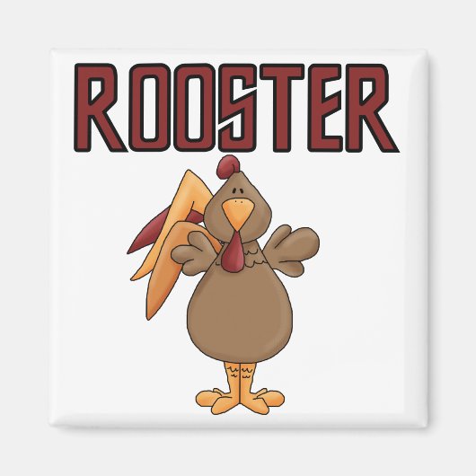 Rooster T-shirts en cadeautjes Magneet (Voorkant)