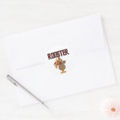 Rooster T-shirts en cadeautjes Ronde Sticker (Envelop)