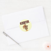 Rooster T-shirts en cadeautjes Ronde Sticker (Envelop)