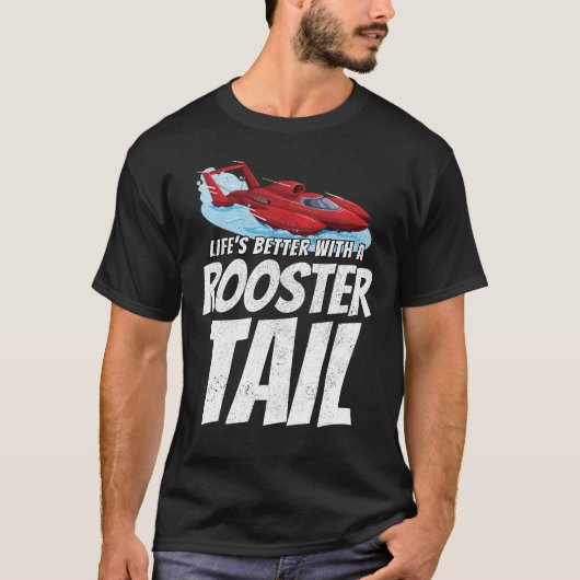Rooster Tail Rumble: Hydroplane Racing Fun T-shirt (Voorkant)
