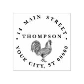 Rooster Tekening Lithografie #1 Rubberstempel (Afrduk)