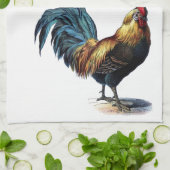  Rooster Theedoek (Gevouwen)