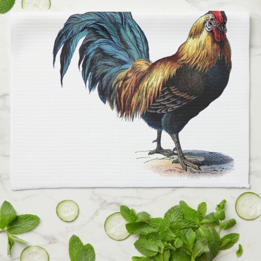 Rooster Theedoek (Gevouwen)