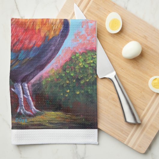 Rooster Theedoek (Quarter Fold)