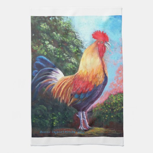 Rooster Theedoek (Verticaal)