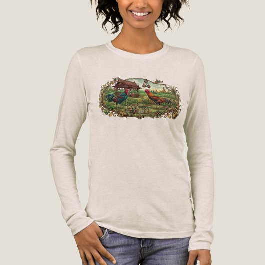 rooster Tri-Blend shirt (Voorkant)