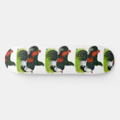 Rooster Trio met lange staart Skateboard (Horizontaal)