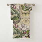 Rooster Tuin Bloem Vlinder Kunst Bad Handdoek (Insitu)