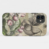 Rooster Tuin Bloem Vlinder Kunst Case-Mate iPhone Case (Achterkant (horizontaal))