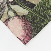 Rooster Tuin Bloem Vlinder Kunst Fleece Deken (Hoek)