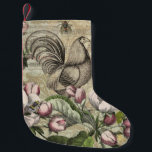 Rooster Tuin Bloem Vlinder Kunst Kleine Kerstsok<br><div class="desc">Een prachtige haan,  bloemen en vlindercollage is gebaseerd op efemera-papier uit het Victoriaans tijdperk,  samen geplaatst in een stijlvol nieuw design dat zacht en aantrekkelijk is.</div>
