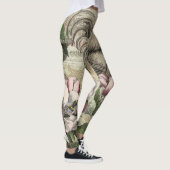 Rooster Tuin Bloem Vlinder Kunst Leggings (Rechts)