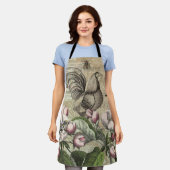 Rooster Tuin Bloem Vlinder Kunst Schort (Gedragen)