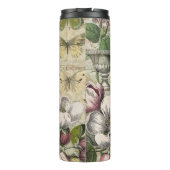 Rooster Tuin Bloem Vlinder Kunst Thermosbeker (Achterkant)