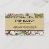 Rooster Tuin Bloem Vlinder Kunst Visitekaartje (Achterkant)