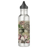 Rooster Tuin Bloem Vlinder Kunst Waterfles (Links)