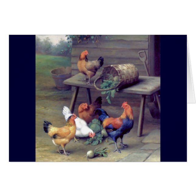 Rooster Turnip Basket Hens (Voorkant Horizontaal)