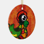 Rooster van Barcelona - achtergrond Keramisch Ornament (Rechts)