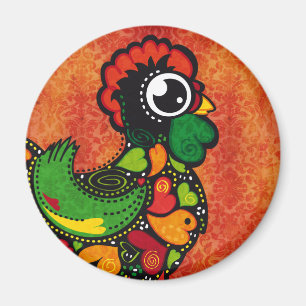Rooster van Barcelona -  achtergrond Magneet