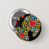 Rooster van Barcelona close-up Ronde Button 5,7 Cm (Voorkant /achterkant)