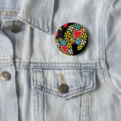 Rooster van Barcelona close-up Ronde Button 5,7 Cm (In situ)