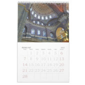 Rooster van de muur van Istanbul Mosques Kalender (Feb 2027)