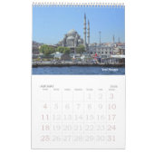 Rooster van de muur van Istanbul Mosques Kalender (Jan 2026)