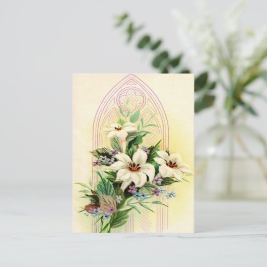  rooster van de paaskerk feestdagenkaart (Staand voorkant)