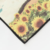 Rooster van de rendy douanefoto met monogram fleece deken (Hoek)